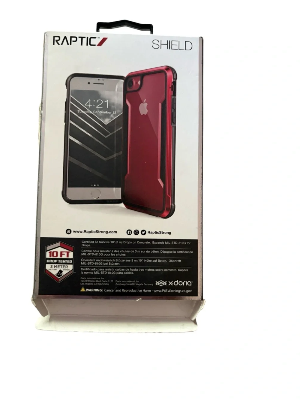 Apple iPhone 7 - Black (Storage Unknown) - Powers On Raptic Shield Case